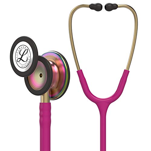3M 5806 Littmann Classic III Rainbow-Finish Monitoring Stethoscope with 27' Raspberry Tube