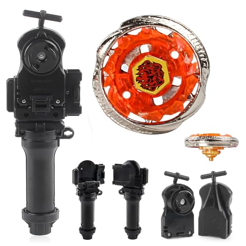 Battling Spinning Top Toys - Bey Burst Toy Starter BB59 Burn Fireblaze 135MS Booster Battle Metal Fusion Fight with Black String Launcher & Grip Gyro Set (BB-59)