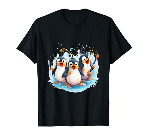 penguins band singing guitar music T-Shirt
