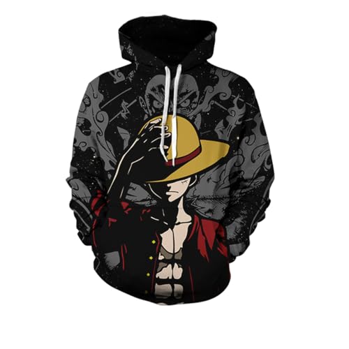 SKEPPY Unisex Anime Hoodie Pullover Hooded Sweatshirt Cosplay Costume for Men Youth