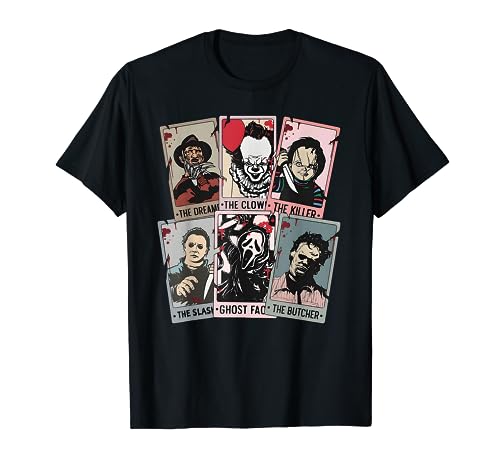 Vintage Horror Characters Tarot Card T-Shirt
