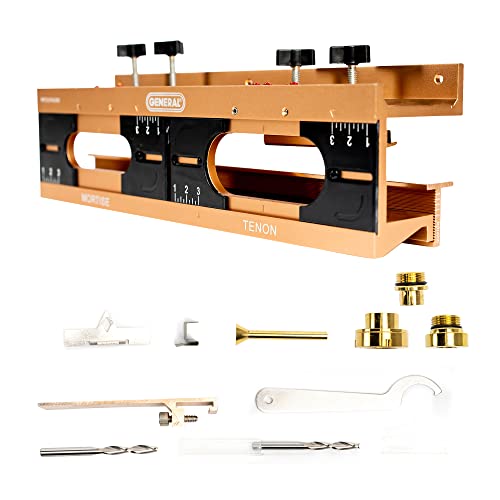 General Tools Mortise and Tenon Jig - Drill Template Set with Hollow Chisel Bit Attachment