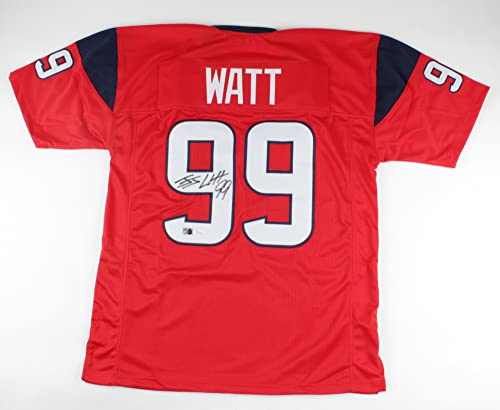 JJ Watt Houston Texans Signed Autograph Red Custom Jersey JSA Certified