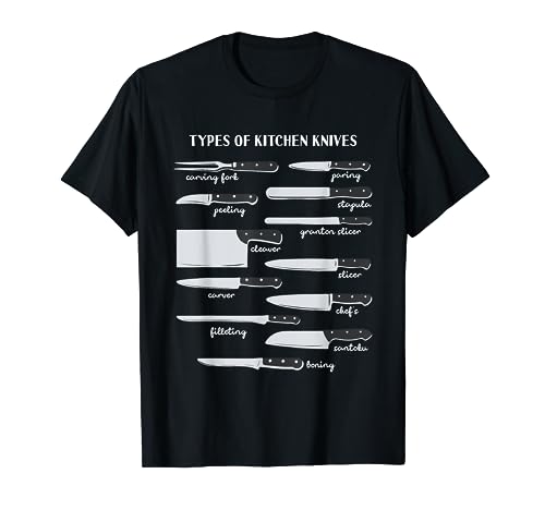Chef Knife Set Types of Knives Cooking Culinary Kitchen T-Shirt