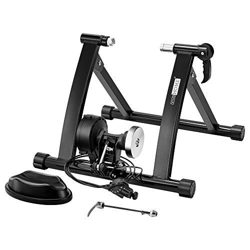 VIVOHOME 6 Variable Speed Level Heavy Duty Steel Indoor Bike Trainer Stand 26' to 29' Bicycle Riding Exercise Machine with Magnetic Flywheel