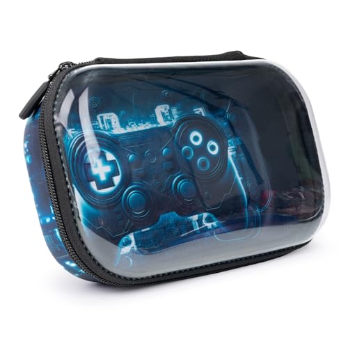 ZIPIT Clear Top Pencil Box for Boys | Gaming Pencil Case for School | Organizer Pencil Bag | Large Capacity Pencil Pouch