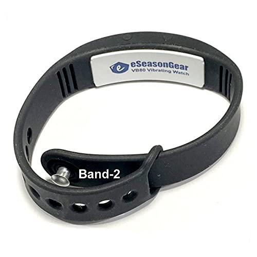 eSeasonGear VB80 12 Vibrating Alarm Watch, Silent Vibration Shake Wake ADHD Medication Reminder (Black-Large-B2)