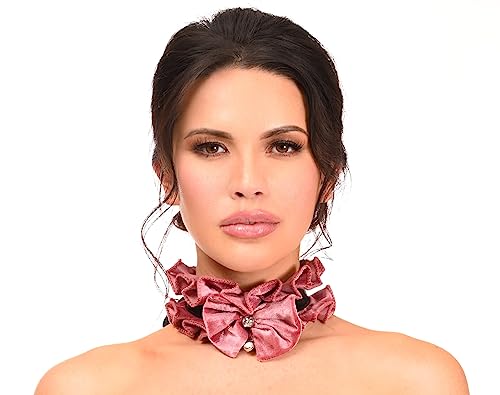 Daisy corsets Women's Kitten Collection Dusty Rose Velvet Choker, Regular