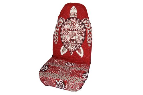 Winnie Fashion Red Honu (Sea Turtle) Hawaiian Car Seat Covers (Standard Size) Set of 2