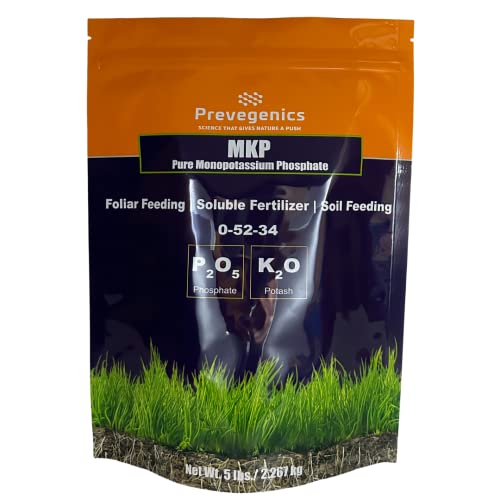 Monopotassium Phoshpate (MKP) Fertilizer | Highly Water Soluble | 0-52-34 (5 Pounds)