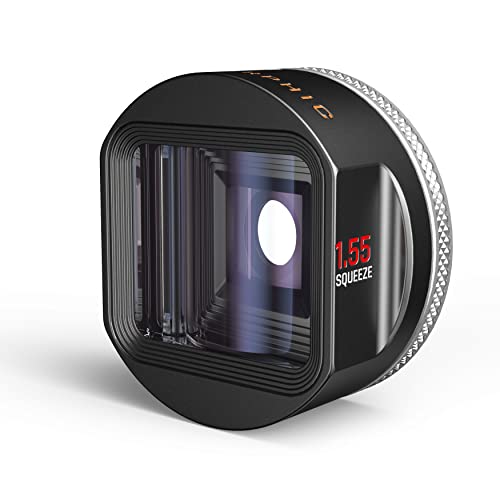 SmallRig 1.55XT Anamorphic Lens for iPhone and Android, Phone Cinematic Filmmaking Lens Phone Camera 2.76:1 Widescreen Ratio Imaging and Blue Flares Lens by Filmic Pro App-3578