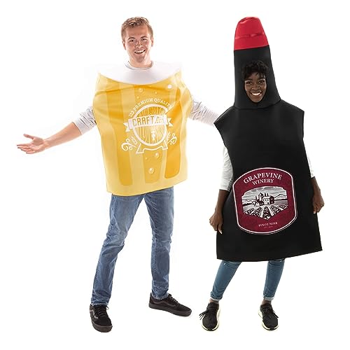 Beer & Wine Halloween Couples Costumes - Funny Adult Drinking Alcohol Outfits