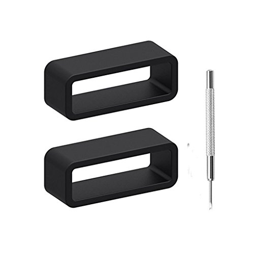 Chimei Rubber Watch Band Loop Sillicon Watch Strap Keeper Replacement Holder Ring 20mm 2pcs