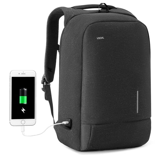VGOAL Laptop Backpack 17.3 inch with TSA Lock and USB Charging Flight Approved Carry on Business Backpack Anti Theft Traveling Backpack Water Resistant College Rucksack Computer Bag for Men and Women