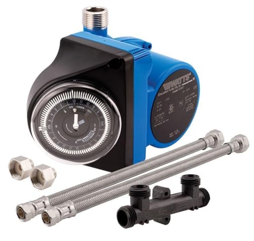 Watts Premier Extremely Quiet Instant Hot Water Recirculating Pump System with Built-In Timer for Tank Water Heaters, 6.2 Inches x 6.0 Inches x 5.0 Inches Device + Equipment
