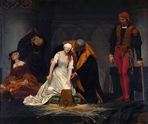ArtDirect The Execution of Lady Jane Grey in The Tower of London in The Year 1554 (1833) 19x16 UnFramed Museum Art Print Poster Ready for Framing by Paul Delaroche (French, 1797-1856)
