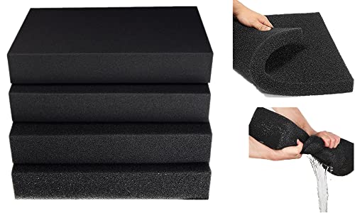 SHUNTING Filter Foam Sponges,Filter Media Pad,Filter Sponge, Cut-to-Size Foam for Aquarium Fish Tank 19.6'x19.6'x1.57'(25PPI)