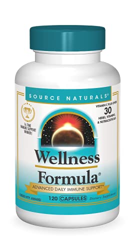 Source Naturals Wellness Formula Bio-Aligned Vitamins & Herbal Defense for Advanced Immune Support* - Dietary Supplement & Immunity Booster - 120 Capsules
