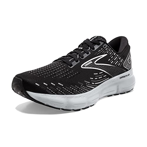 Brooks Men's Glycerin 20 Neutral Running Shoe - Black/White/Alloy - 11 Medium