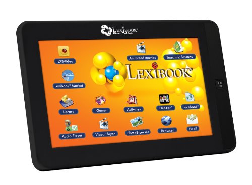 Lexibook First Android Child Educational Tablet, General Knowledge Games, Included Library, USB, TF Card & Aux-In Connection - MFC150GB, Black