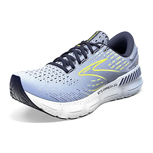 Brooks Women's Glycerin GTS 20 Supportive Running Shoe - Light Blue/Peacoat/Nightlife - 9 Medium