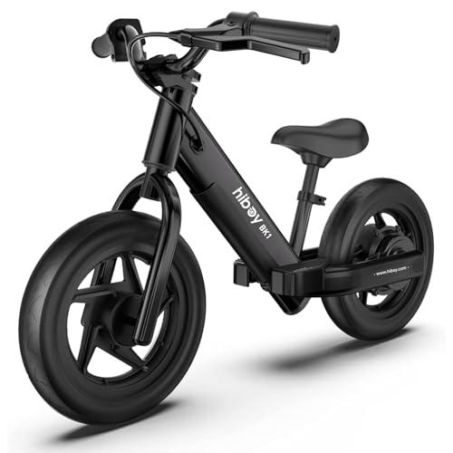 Hiboy BK1 Electric Bike for Kids Ages 3-5 Years Old, 24V 100W Electric Balance Bike with 12 inch Inflatable Tire and Adjustable Seat, Electric Motorcycle for Kids Boys & Girls (Black)