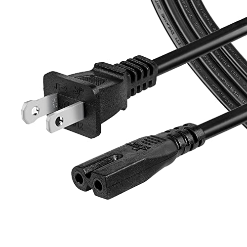 2 Prong AC Power Cord Compatible with Vizio E-M-Series Smart HDTV, Vizio Sound Bar Power Cable Replacement
