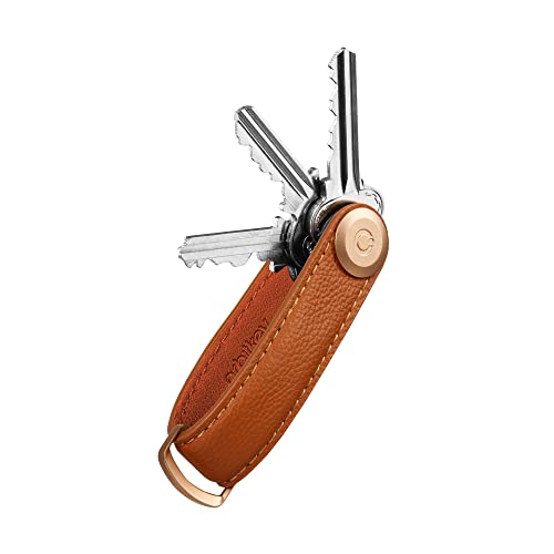 Orbitkey Key Organiser - Pebbled Leather - Amber