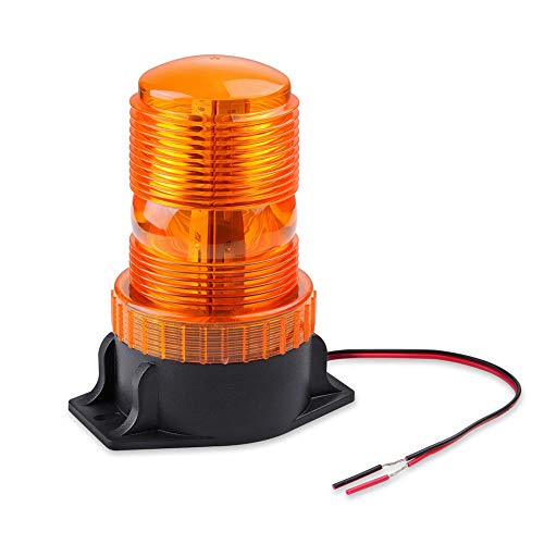 AT-HAIHAN Amber Emergency Hazard Warning Beacon Rooftop Strobe Light, 15W 30LEDs Waterproof for Any Public Utility Vehicles, Construction Vehicles or Tow Trucks etc.