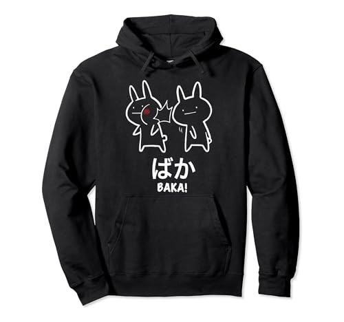 Funny Anime Baka Rabbit Slap Hoodie - Baka Japanese Pullover