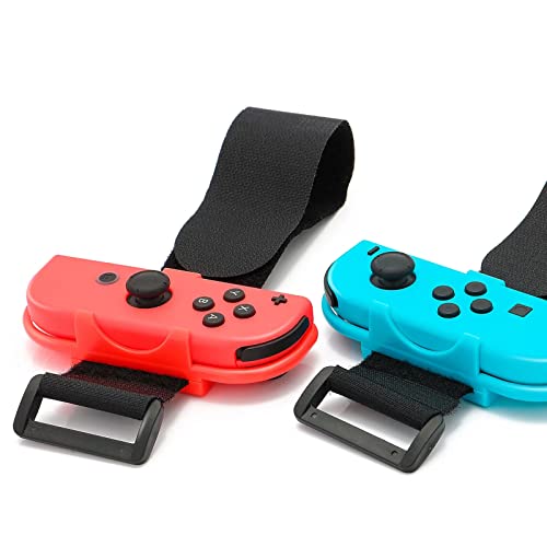 Wrist Bands for Switch Dance 2023 2022 - Blue and Red (Fit for Thin Wrist - 3.15-7.5 inches Wrist Circumference) - Pack of 2