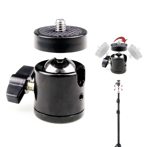 2 Pack 360-degree Rotation Ball for VR Tripod Stand for Base Station HTC Vive/Valve Index/Rift Sensor Stand Aluminum Alloy VR Base Station Stand Accessories (360 Adjustable Angles)