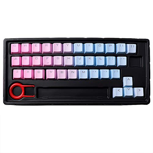 Gradient Color Keycap 37 PBT Double Shot Injection Backlit Keycaps Replacement for Cherry/ikbc/NOPPOO/Ducky Mechanical Gaming Keyboards (Sunset Gradient Color)