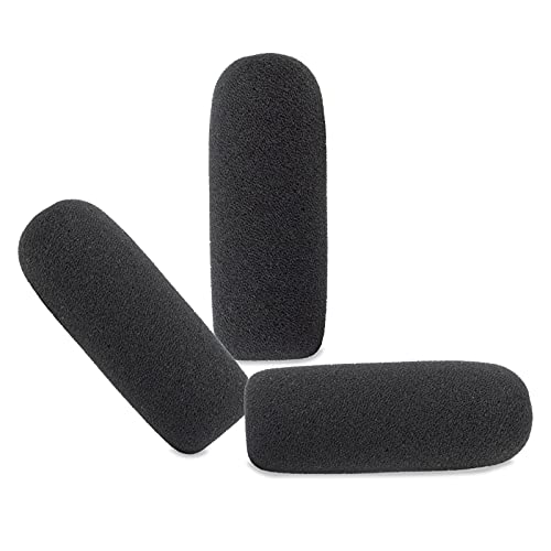 LEFXMOPHY A10 Mic Pop Filter Foam Replacement for Astro A10 / Razer Kraken Gaming Microphone, Black Noise-Cancellation Windsock Cover 3-Pack