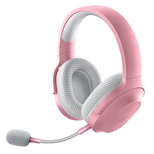 Razer Barracuda X Wireless Gaming & Mobile Headset (PC, PlayStation, Switch, Android, iOS): 2.4GHz Wireless + Bluetooth - Lightweight - 40mm Drivers - Detachable Mic - 50 Hr Battery - Quartz Pink