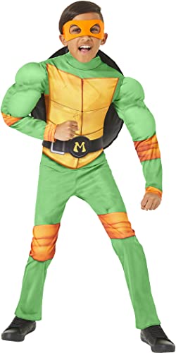 InSpirit Designs Teenage Mutant Ninja Turtles Kids Mutant Mayhem Movie Michelangelo Costume | Officially licensed | Cosplay costume | Group costume | Theatrical costume, M