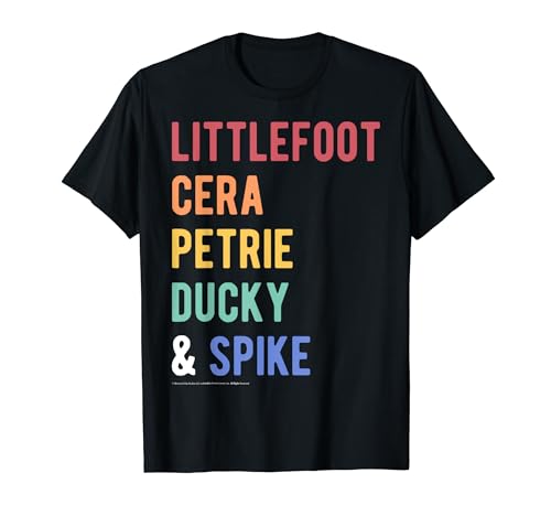 Land Before Time Littlefoot Cera Petrie Ducky & Spike List T-Shirt