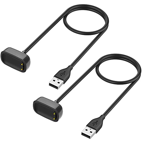 Sowuouxy Charger for Fitbit Luxe/Fitbit Charge 5,2 Pack Replacement USB Charging Cable Dock Stand Compatible withFitbit Luxe/Fitbit Charge 5 Smartwatch