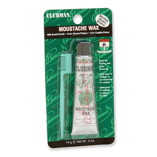 Clubman Moustache Wax Hang Pack - Neutral, 0.5 oz
