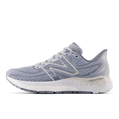 New Balance Women's W880V13 Running Shoe, LIGHT ARCTIC GREY/ARCTIC GREY/LIGHT Silver METALLIC, 10