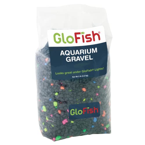 GloFish Aquarium Gravel, Fluorescent Colors, Complements GloFish Tanks, 5-Pound Bag