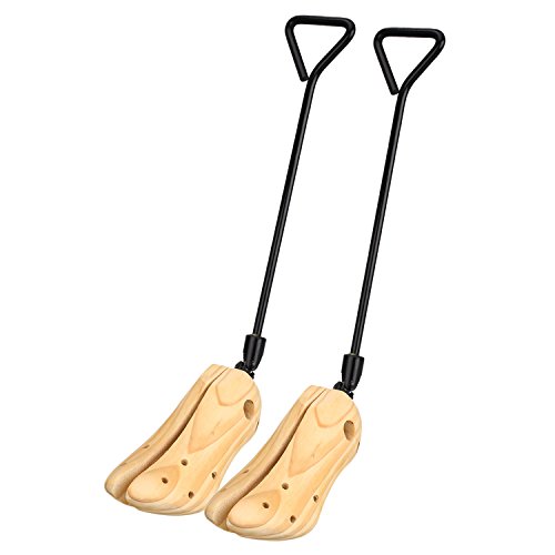 pestor Unisex Pair of Professional Boot Stretcher Adjustable Width Shoe Shaper, Wooden Boot Tree Stretch for Women and Men (L: (Men:10-13 | Women:10-12))