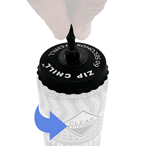 ZipChill Instant Beverage Spinner Chiller, Universal Can Cooler for Drinks, Rapidly Chills Beer and Soda Cans in 60 Seconds, No Batteries Required, Lightweight Small Portable