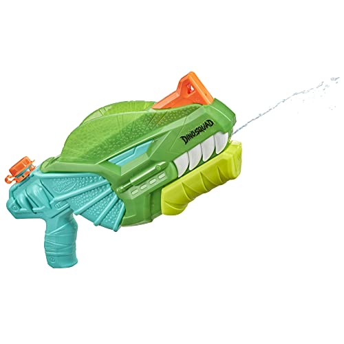 NERF Super Soaker DinoSquad Water Blaster, Pump-Action for Outdoor Summer Games, for Kids, Teens & Adults