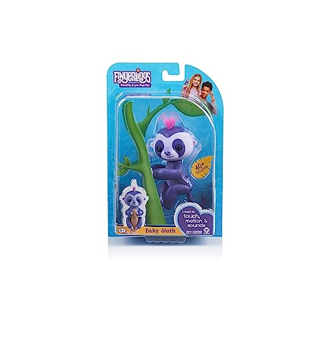 Fingerlings Baby Sloth - Marge (Purple) - Interactive Baby Pet - by WowWee