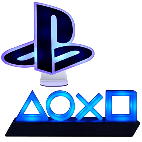 Playstation PS5 Icons Light and Logo Light, Music Reactive Game Room Lighting Playstation Room Decor