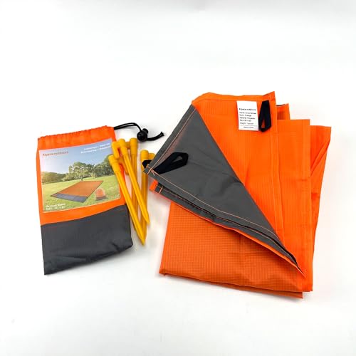 Alpaca outdoors Groundsheets ,Beach Blanket Farmhouse Waterproof Beach Mat Burlap Background Sand Free Mat Quick Drying Beach Essentials for Vacation Lightweight with 4 Stakes and 1 pcs Storage bag