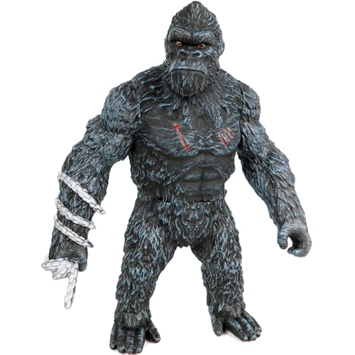 Giant King Kong Action Figure, 11.3' Highly Detailed Legendary Gorilla Fight Model, Poseable Ape Sculpture for Collectors, Plastic Model Decoration Toy Creature