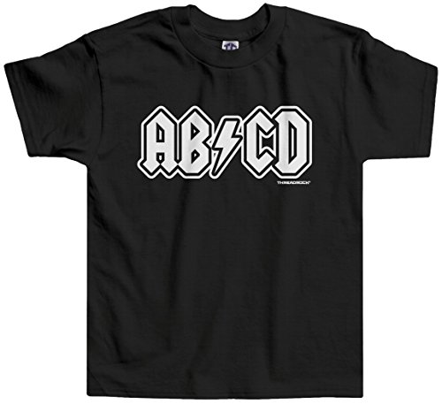 Threadrock Little Boys' ABCD Toddler T-Shirt 3T Black