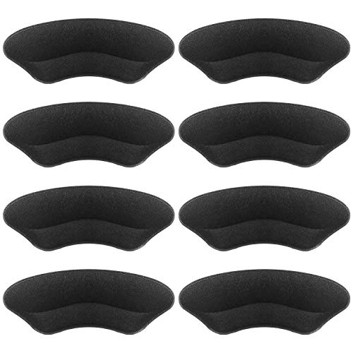 Makryn Premium Heel Pads Inserts Grips, Back of Heel Protectors Cushions Liner Prevent Too Big Shoe from Shoe Slipping,Blisters,Filler for Loose Shoe Fit for Men Women (Black)